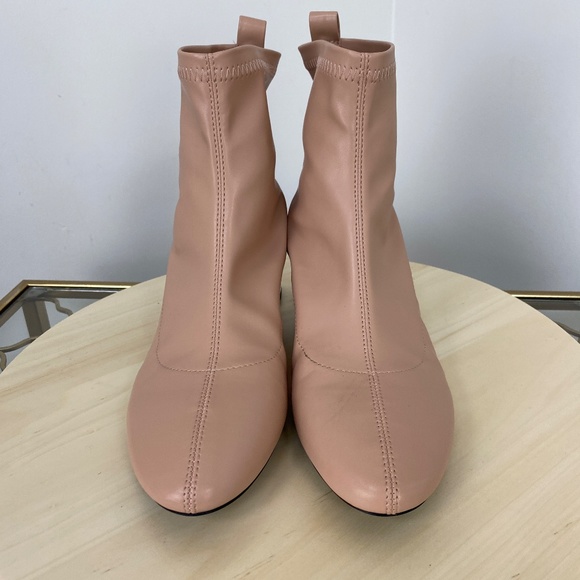 ZARA Flesh Tone Booties Ankle Boots With Clear Acrylic Heel - Picture 11 of 11